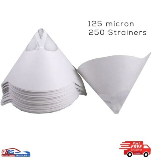 250x Paper Paint Strainer Filter 125 Micron Fine Mesh Paper Filter